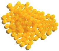 100 6mm Milky Opal Dark Yellow Round Glass Beads
